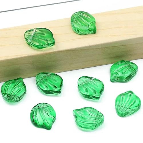 20 Stück/Los Lampwork-Kristallperlen, tschechische Glasperlen mit gemischten Blättern für die Schmuckherstellung, DIY-Armband, Halskette, Ohrringe, Zubehör, 12 x 15 mm, 20 Stück 20 Stück/Los Lampwork-Kristallperlen, tschechische Glasperlen mit gemischten Blättern für die Schmuckherstellung, DIY-Armband, Halskette, Ohrringe, Zubehör, 12 x 15 mm, 20 Stück von GVEKJ