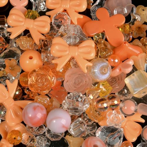 20 g/Los gemischte Bowknot-Perlen, Stern, Bär, Herz, Smiley, Schmetterling, Acryl-Abstandshalter für Schmuckherstellung, DIY-Armbänder, Zubehör – Orange Serie – Mix 20 g 20 g/Los gemischte Bowknot-Perlen, Stern, Bär, Herz, Smiley, Schmetterling, Acryl-Abstandshalter für Schmuckherstellung, DIY-Armbänder, Zubehör – Orange Serie – Mix 20 g von GVEKJ