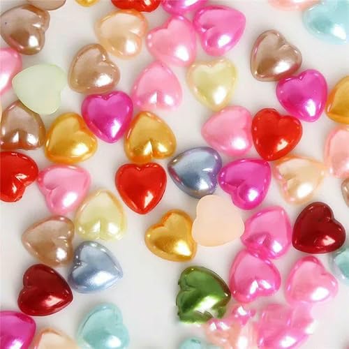 3–12 mm gemischte flache Herz-ABS-Perlen, flache Rückseite, Cabochons, Kuppel-Kamee für die Herstellung von DIY-Schmuck, blanke Basis, 10 mm 3–12 mm gemischte flache Herz-ABS-Perlen, flache Rückseite, Cabochons, Kuppel-Kamee für die Herstellung von DIY-Schmuck, blanke Basis, 10 mm von GVEKJ