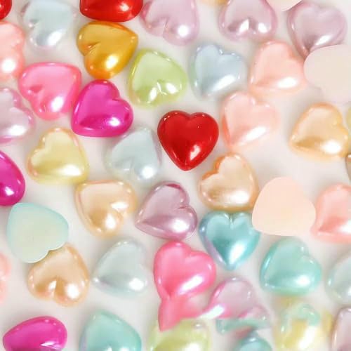 3–12 mm gemischte flache Herz-ABS-Perlen, flache Rückseite, Cabochons, Kuppel-Kamee für die Herstellung von DIY-Schmuck, blanke Basis, 12 mm 3–12 mm gemischte flache Herz-ABS-Perlen, flache Rückseite, Cabochons, Kuppel-Kamee für die Herstellung von DIY-Schmuck, blanke Basis, 12 mm von GVEKJ