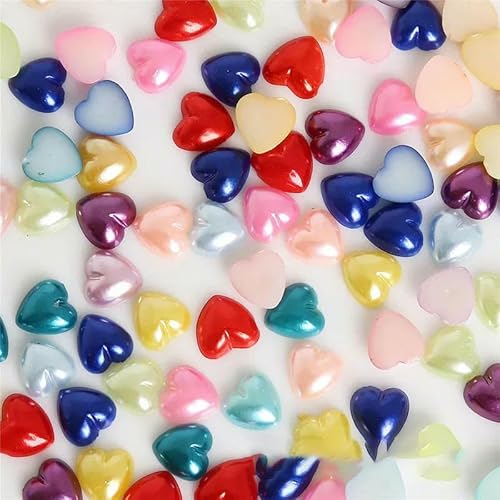 3–12 mm gemischte flache Herz-ABS-Perlen, flache Rückseite, Cabochons, Kuppel-Kamee für die Herstellung von DIY-Schmuck, leere Basis, 8 mm 3–12 mm gemischte flache Herz-ABS-Perlen, flache Rückseite, Cabochons, Kuppel-Kamee für die Herstellung von DIY-Schmuck, leere Basis, 8 mm von GVEKJ