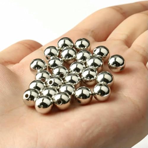 3 4 6 8 10 12 mm 30–500 Stück vergoldete runde Seed Spacer Lose Perlen für die Schmuckherstellung DIY-weiß k-8 mm 100 Stück von GVEKJ