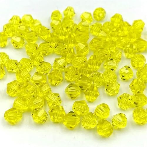 3 4 6 mm doppelkegelige österreichische Kristallperlen zur Schmuckherstellung, mehrfarbige facettierte Glas-Abstandsperlen für DIY-Zubehör – z03 – 4,0 mm (ca. 90 Stück) von GVEKJ