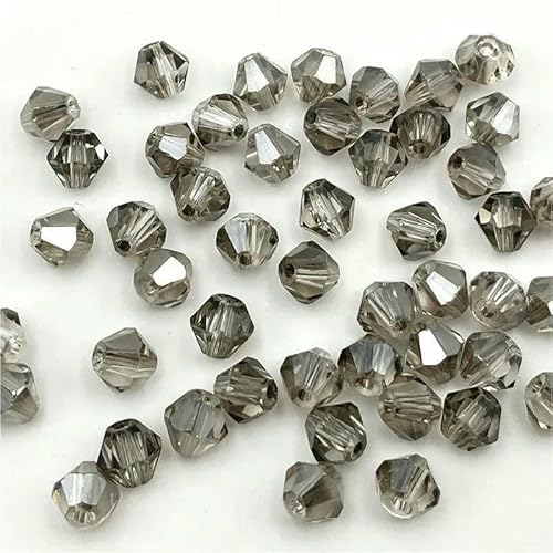 3 4 6 mm doppelkegelige österreichische Kristallperlen zur Schmuckherstellung, mehrfarbige facettierte Glas-Abstandsperlen für DIY-Zubehör – z27–6 mm (ca. 45 Stück) von GVEKJ