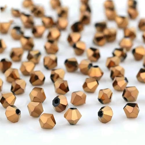 3 4 mm tschechische silberfarbene Spacer-Bicone-Perlen zur Herstellung von Schmuckzubehör, DIY-Perlen, lose facettierte Glaskristallperlen Z210-Z224-3,0 mm von GVEKJ