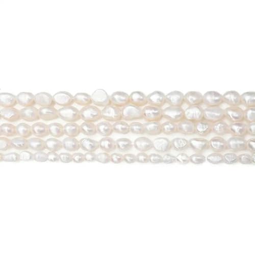 30–40 Stück/Los Weiß Rosa Lila Natürliche Süßwasser-Zuchtperlen Unregelmäßige Perlen für Frauen DIY Schmuckherstellung Halskette Armband-Weiß-7–8 mm 35 Stück 30–40 Stück/Los Weiß Rosa Lila Natürliche Süßwasser-Zuchtperlen Unregelmäßige Perlen für Frauen DIY Schmuckherstellung Halskette Armband-Weiß-7–8 mm 35 Stück von GVEKJ