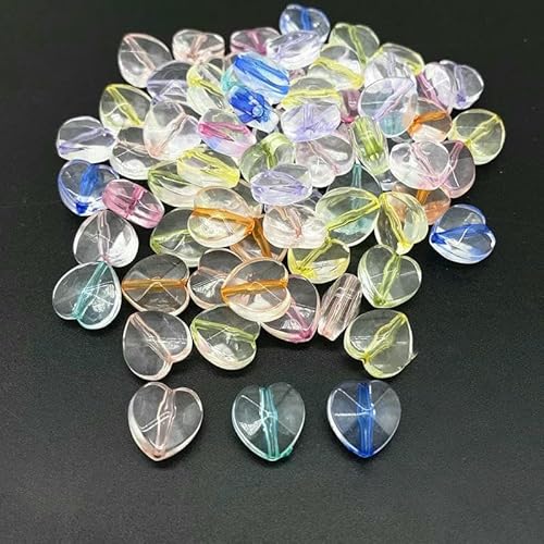 30 Stück Mischfarben, transparente Acrylperlen, lose Abstandshalter für die Schmuckherstellung, Halsketten, Ohrringe, Armbänder, handgefertigt, DIY-01 von GVEKJ