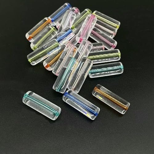 30 Stück Mischfarben, transparente Acrylperlen, lose Abstandshalter für die Schmuckherstellung, Halsketten, Ohrringe, Armbänder, handgefertigt, DIY-21 von GVEKJ