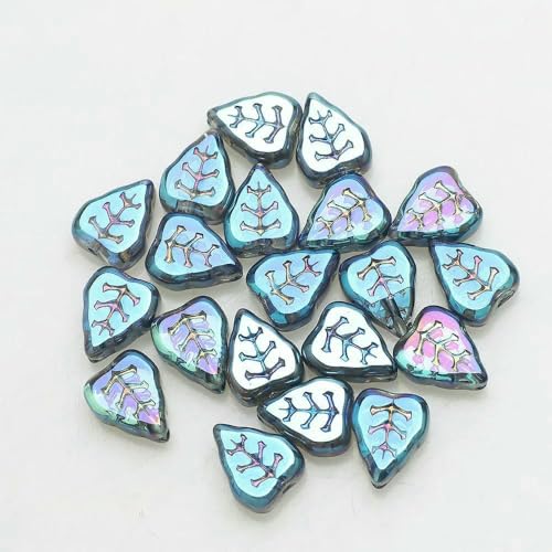 30 Teile/los Neue Blatt Glas Blütenblatt Perlen Lassen Form 8x10mm DIY Machen Kristall Ohrring Anhänger Schmuck Zubehör In bulk-CD29 von GVEKJ