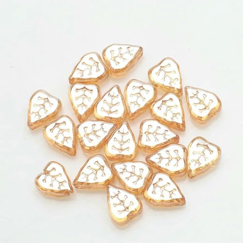 30 Teile/los Neue Blatt Glas Blütenblatt Perlen Lassen Form 8x10mm DIY Machen Kristall Ohrring Anhänger Schmuck Zubehör In bulk-ED22 von GVEKJ