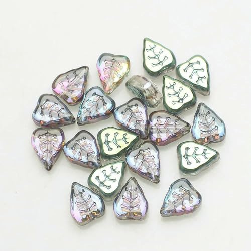 30 Teile/los Neue Blatt Glas Blütenblatt Perlen Lassen Form 8x10mm DIY Machen Kristall Ohrring Anhänger Schmuck Zubehör in Bulk-AD163 von GVEKJ