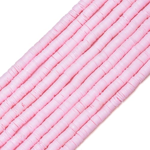 350 Stück 6 mm flache runde Polymer-Tonperlen, lose Abstandsperlen für die Schmuckherstellung, DIY-Handarbeiten, Armbänder, Halsketten, Ohrringe, H8728-20, 350 Stück x 2 von GVEKJ