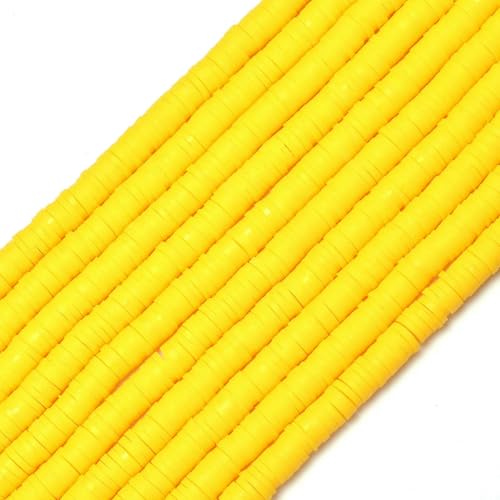 350 Stück 6 mm flache runde Polymer-Tonperlen, lose Abstandsperlen für die Schmuckherstellung, DIY-Handarbeiten, Armbänder, Halsketten, Ohrringe, H8728-29, 350 Stück x 3 von GVEKJ