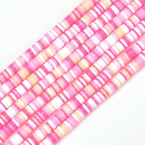 350 Stück 6 mm flache runde Polymer-Tonperlen, lose Abstandsperlen für die Schmuckherstellung, DIY-Handarbeiten, Armbänder, Halsketten, Ohrringe, H9674-3, 350 Stück x 3 von GVEKJ