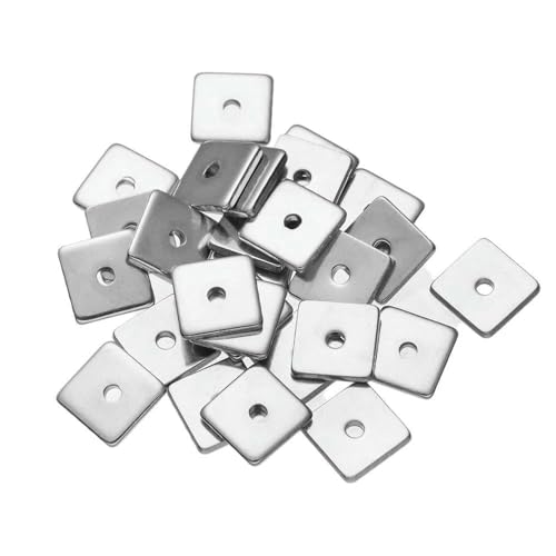 50 Stück 4/5/6/8 mm Edelstahl quadratische flache lose Abstandsperlen für DIY Perlenarmbänder Zubehör Schmuckherstellung Zubehör-Stahlfarbe-5 mm 50 Stück 4/5/6/8 mm Edelstahl quadratische flache lose Abstandsperlen für DIY Perlenarmbänder Zubehör Schmuckherstellung Zubehör-Stahlfarbe-5 mm von GVEKJ