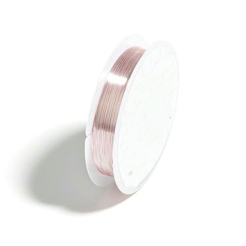 6 Farben, kein Verfärben, Kupferdraht zur Schmuckherstellung, Perlendraht, Schmuckschnur, Schnurdraht für DIY-Perlen, Pink, 0,2 mm x 20 m von GVEKJ