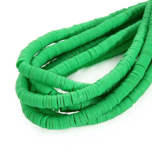 6 mm, 350 Stück/Los, Farbe, flache, runde Polymer-Tonperlen, lose Abstandsperlen für die Schmuckherstellung, DIY-Armband, Halskette, Ohrringe, Design-4-1 Strang von GVEKJ