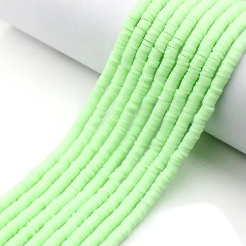 6 mm, 350 Stück/Los, Farbe, flache, runde Polymer-Tonperlen, lose Abstandsperlen für die Schmuckherstellung, DIY-Armband, Halskette, Ohrringe, Design-44-1 Strang von GVEKJ