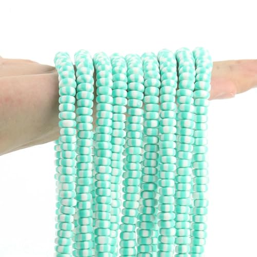 7 x 3,0 mm runde Abakus-Tonperlen, mattiertes Polymer, lose Abstandshalter, Rondelle-Scheibenperlen für die Schmuckherstellung, Halskette, DIY-Armband – dunkelgrün-weiß – 7 x 3,0 mm, ca. 7 x 3,0 mm runde Abakus-Tonperlen, mattiertes Polymer, lose Abstandshalter, Rondelle-Scheibenperlen für die Schmuckherstellung, Halskette, DIY-Armband – dunkelgrün-weiß – 7 x 3,0 mm, ca. von GVEKJ