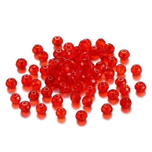 70–300 Stück 3/4/6/8 mm durchscheinende tschechische Kristallglasperle, facettiert, bunte Abstandsperlen für DIY-Armbänder, Schmuckherstellung, Zubehör – Rot – 6 mm x 100 Stück 70–300 Stück 3/4/6/8 mm durchscheinende tschechische Kristallglasperle, facettiert, bunte Abstandsperlen für DIY-Armbänder, Schmuckherstellung, Zubehör – Rot – 6 mm x 100 Stück von GVEKJ
