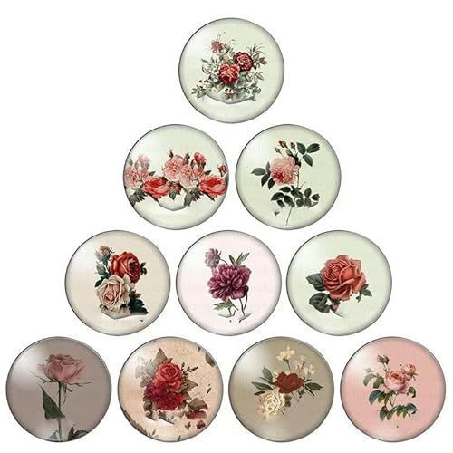 Schöne Vintage-Rosenbilder, Blumenmuster, 12 mm/18 mm/20 mm/25 mm, rundes Fotoglas-Cabochon, Demo mit flacher Rückseite, Herstellung von Fundstücken, Mix, 25 mm Schöne Vintage-Rosenbilder, Blumenmuster, 12 mm/18 mm/20 mm/25 mm, rundes Fotoglas-Cabochon, Demo mit flacher Rückseite, Herstellung von Fundstücken, Mix, 25 mm von GVEKJ