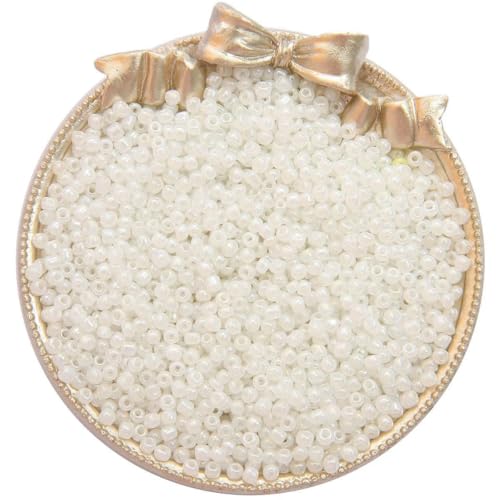 Tschechische Glasperlen der weißen Serie, 3,0 mm, 500 Stück, runde Abstandsperlen für die Herstellung von DIY-Schmuck, Kleidungsstücken, Ohrringen, Armbändern, Zubehör – 3,0 mm, 500 Stück_e von GVEKJ