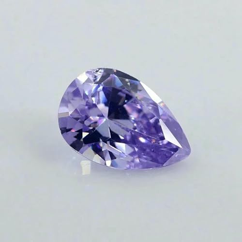 Zirkonia-Stein, mehrfarbig, birnenförmig, Brillantschliff, lose CZ-Steine, synthetische Edelsteine, Perlen für Schmuck, 2 x 3 – 13 x 18 mm, AAAAA, Lavendel, 12 x 16 mm, 10 Stück Zirkonia-Stein, mehrfarbig, birnenförmig, Brillantschliff, lose CZ-Steine, synthetische Edelsteine, Perlen für Schmuck, 2 x 3 – 13 x 18 mm, AAAAA, Lavendel, 12 x 16 mm, 10 Stück von GVEKJ