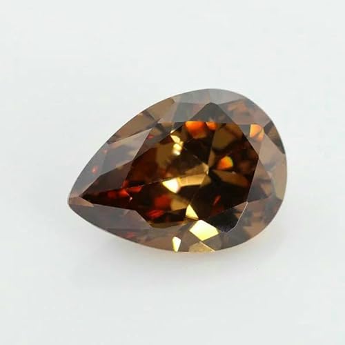 Zirkonia-Stein, mehrfarbig, birnenförmig, Brillantschliff, lose CZ-Steine, synthetische Edelsteine, Perlen für Schmuck, 2 x 3 – 13 x 18 mm, AAAAA, braun, 4 x 6 mm, 100 Stück Zirkonia-Stein, mehrfarbig, birnenförmig, Brillantschliff, lose CZ-Steine, synthetische Edelsteine, Perlen für Schmuck, 2 x 3 – 13 x 18 mm, AAAAA, braun, 4 x 6 mm, 100 Stück von GVEKJ
