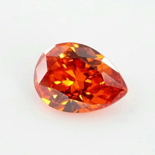 Zirkonia-Stein, mehrfarbig, birnenförmig, Brillantschliff, lose CZ-Steine, synthetische Edelsteine, Perlen für Schmuck, 2 x 3 – 13 x 18 mm, AAAAA, orange, 10 x 12 mm, 20 Stück Zirkonia-Stein, mehrfarbig, birnenförmig, Brillantschliff, lose CZ-Steine, synthetische Edelsteine, Perlen für Schmuck, 2 x 3 – 13 x 18 mm, AAAAA, orange, 10 x 12 mm, 20 Stück von GVEKJ