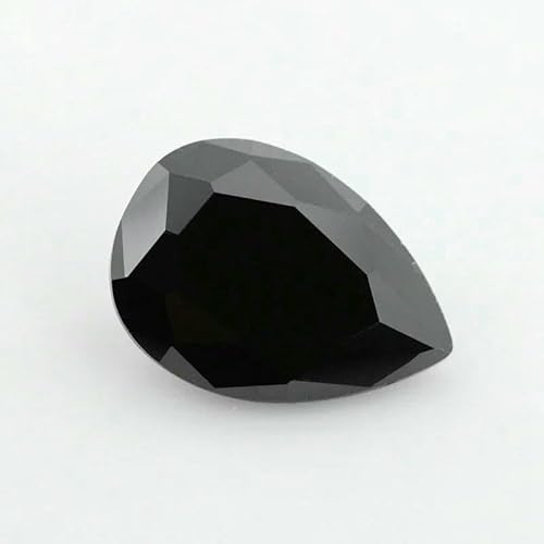 Zirkonia-Stein, mehrfarbig, birnenförmig, Brillantschliff, lose CZ-Steine, synthetische Edelsteine, Perlen für Schmuck, 2 x 3 – 13 x 18 mm, AAAAA, schwarz, 9 x 11 mm, 10 Stück Zirkonia-Stein, mehrfarbig, birnenförmig, Brillantschliff, lose CZ-Steine, synthetische Edelsteine, Perlen für Schmuck, 2 x 3 – 13 x 18 mm, AAAAA, schwarz, 9 x 11 mm, 10 Stück von GVEKJ