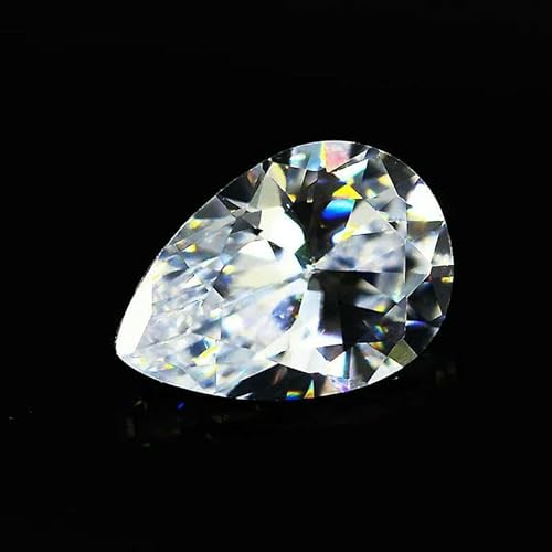 Zirkonia-Stein, mehrfarbig, birnenförmig, Brillantschliff, lose CZ-Steine, synthetische Edelsteine, Perlen für Schmuck, 2 x 3 – 13 x 18 mm, AAAAA, weiß, 10 x 12 mm, 20 Stück Zirkonia-Stein, mehrfarbig, birnenförmig, Brillantschliff, lose CZ-Steine, synthetische Edelsteine, Perlen für Schmuck, 2 x 3 – 13 x 18 mm, AAAAA, weiß, 10 x 12 mm, 20 Stück von GVEKJ