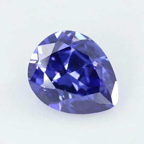Zirkonia-Stein, mehrfarbig, birnenförmig, Brillantschliff, lose CZ-Steine, synthetische Edelsteine, Perlen für Schmuck, 2 x 3 – 13 x 18 mm, AAAAA-Tansanit, 4 x 6 mm, 100 Stück Zirkonia-Stein, mehrfarbig, birnenförmig, Brillantschliff, lose CZ-Steine, synthetische Edelsteine, Perlen für Schmuck, 2 x 3 – 13 x 18 mm, AAAAA-Tansanit, 4 x 6 mm, 100 Stück von GVEKJ