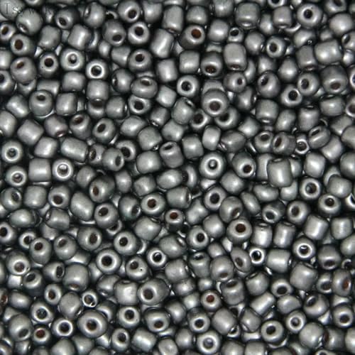 mm, 3,0 mm, 4,0 mm, einfarbig, tschechische Glasperlen, österreichischer Kristall, runde Perlen für Kinder, Schmuck, DIY-Zubehör, einfarbig, Pistolenschwarz, 2 mm, 800 Stück von GVEKJ