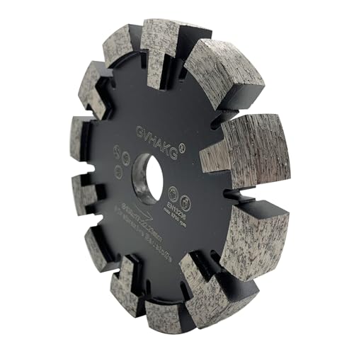 GVHAKG Tuck Point 130mm Diamant Fräser,Sehr verschleißfest Lange Lebensspanne für Estrich, Asphalt,Premium-Qualität Räumscheibe mit T-Schutzsegment(130x17x12x22,23mm) von GVHAKG