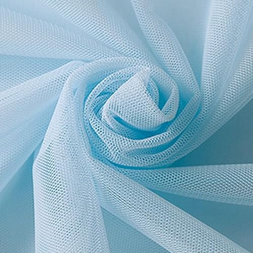 GVNFJKJK Organza-Stoff Organzastoff Tüll Netzstoff Tüll for Partydeko und Bühnendekoration,(Sky Blue) von GVNFJKJK