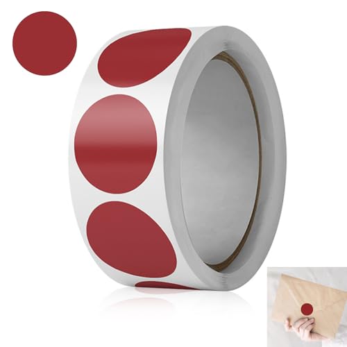 Runde Aufkleber Rot 25mm, Farbkodierung Etiketten Rolle, Rot Round Sticker, 500 Stück 25mm Runde Farbcodierungs, Markierungspunkte Round Sticker, Ablösbare, für Büro Klassenzimmer Runde Aufkleber Rot 25mm, Farbkodierung Etiketten Rolle, Rot Round Sticker, 500 Stück 25mm Runde Farbcodierungs, Markierungspunkte Round Sticker, Ablösbare, für Büro Klassenzimmer von GVPOELR