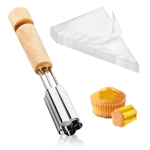 GVSS Cupcake Corer aus Edelstahl, 16 cm, professionelles Werkzeug zum Befüllen von Cupcakes, wiederverwendbares Zubehör zum Backen und Dekorieren von Kuchen, mit Blumenbeutel, gerahmt GVSS Cupcake Corer aus Edelstahl, 16 cm, professionelles Werkzeug zum Befüllen von Cupcakes, wiederverwendbares Zubehör zum Backen und Dekorieren von Kuchen, mit Blumenbeutel, gerahmt von GVSS
