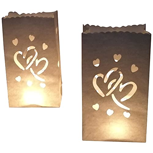 GW Handels UG 10 Stück Papier Lichttüten Lichtertüten Hochzeit Herz für Teelichter Kerzen Laternen weiß Kerzenhalter Deko Tischdeko Kerzentüten Hochzeit GW Handels UG 10 Stück Papier Lichttüten Lichtertüten Hochzeit Herz für Teelichter Kerzen Laternen weiß Kerzenhalter Deko Tischdeko Kerzentüten Hochzeit von GW Handels UG
