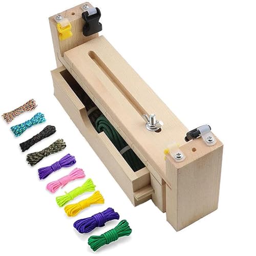 10 Teiliges Wood Paracord Maker：Verstellbare Länge | 10 Fallschirmschnüren Und 10 Schnallen Maker für DIY Flechten Weben Werkzeug von GWAEPU