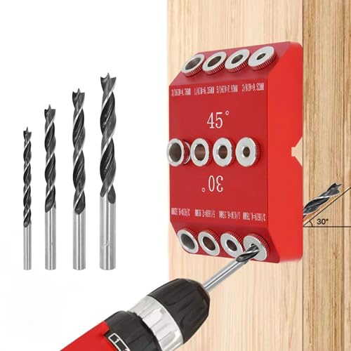 Holzdubel Bohrschablone Mobelbau: 3-in-1 Bohrhilfe Senkrecht Bohren fur 30°/45°/90°Mehrwinkelneigung Bohrlehre Lochreihe Bohrschablone fur Abgewinkeltes und Gerades Loch Holzdubel Bohrschablone Mobelbau: 3-in-1 Bohrhilfe Senkrecht Bohren fur 30°/45°/90°Mehrwinkelneigung Bohrlehre Lochreihe Bohrschablone fur Abgewinkeltes und Gerades Loch von GWAEPU