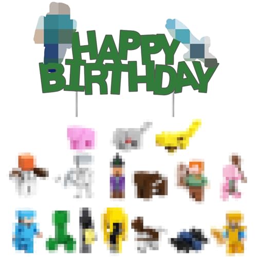 GWAWG 17-teiliges Tortenfiguren-Set für Kindergeburtstag, Bunte Cartoon-Kuchendeko & Cupcake-Dekoration, Spielzeugfiguren für Geburtstagsparty, Süße Deko für Torten Jungen und Mädchen GWAWG 17-teiliges Tortenfiguren-Set für Kindergeburtstag, Bunte Cartoon-Kuchendeko & Cupcake-Dekoration, Spielzeugfiguren für Geburtstagsparty, Süße Deko für Torten Jungen und Mädchen von GWAWG