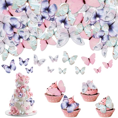 GWAWG Cupcake-Topper in Schmetterlingsform für Mädchen und Frauen, personalisierbar, 3D, mehrfarbig, Schmetterlings-Cupcake-Aufsätze, Feen-Thema, Kuchendekorationen für Erwachsene, Kinder, Geburtstag GWAWG Cupcake-Topper in Schmetterlingsform für Mädchen und Frauen, personalisierbar, 3D, mehrfarbig, Schmetterlings-Cupcake-Aufsätze, Feen-Thema, Kuchendekorationen für Erwachsene, Kinder, Geburtstag von GWAWG