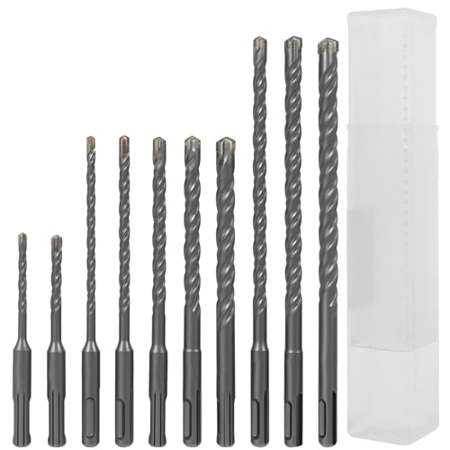 10 Stück SDS plus Hammerbohrbit Set 5 mm bis 12 mm Carbid Rotary Hammer -Bohrbits einfach für Steinbeton -Granit zu bedienen zu bedienen 10 Stück SDS plus Hammerbohrbit Set 5 mm bis 12 mm Carbid Rotary Hammer -Bohrbits einfach für Steinbeton -Granit zu bedienen zu bedienen von GWCYMYD