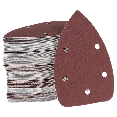 100PCS Deltaschleifer Schleifpapier 14x10 cm Verschiedene Partikelgrößen Schleifblätter Nass Trockenes Weitgehend Kompatibel Dreieckschleifer für Metall Holz Farbe Rost 100PCS Deltaschleifer Schleifpapier 14x10 cm Verschiedene Partikelgrößen Schleifblätter Nass Trockenes Weitgehend Kompatibel Dreieckschleifer für Metall Holz Farbe Rost von GWCYMYD