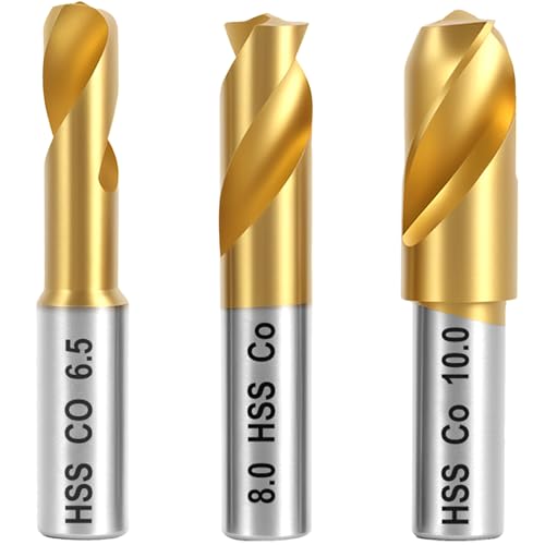 3PCS Punktschweißbohrer 6,5/8/10 mm Schweisspunkt Bohrer HSS Keine Grate Schweißpunktbohrer Set Schweissbohrer zum Entfernen von Lötstellen 3PCS Punktschweißbohrer 6,5/8/10 mm Schweisspunkt Bohrer HSS Keine Grate Schweißpunktbohrer Set Schweissbohrer zum Entfernen von Lötstellen von GWCYMYD