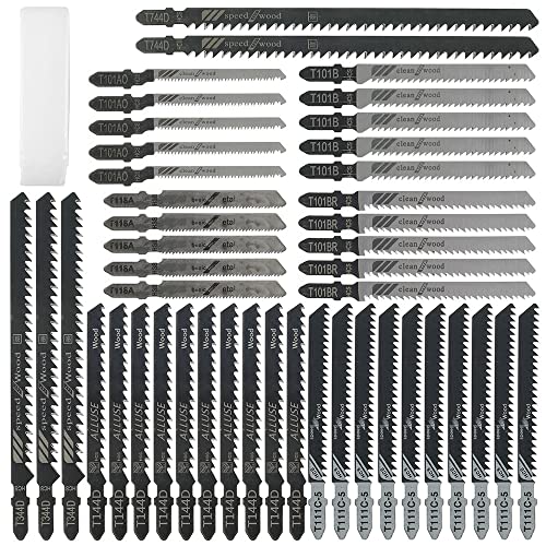 45pcs Stichsägeblatt Kohlenstoffstahl T118A/T101AO/T101BR/T101B/T111C/T144D/T344D/T744D Stichsägeblätter Set mit T-Schaft Schnelles Präzises Schneiden Sägeblätter Stichsäge für Metall Holz 45pcs Stichsägeblatt Kohlenstoffstahl T118A/T101AO/T101BR/T101B/T111C/T144D/T344D/T744D Stichsägeblätter Set mit T-Schaft Schnelles Präzises Schneiden Sägeblätter Stichsäge für Metall Holz von GWCYMYD