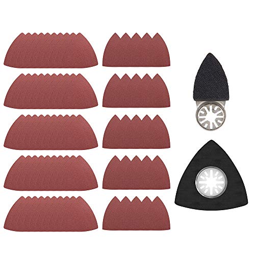 77pcs Schleifplatte für Delta-Schleifer Körnung 60/80/120/180/240 Dreieckiges Schleifpapier mit Finger Sanding Pad und Dreieck Schleifpads für Holz Metall 77pcs Schleifplatte für Delta-Schleifer Körnung 60/80/120/180/240 Dreieckiges Schleifpapier mit Finger Sanding Pad und Dreieck Schleifpads für Holz Metall von GWCYMYD