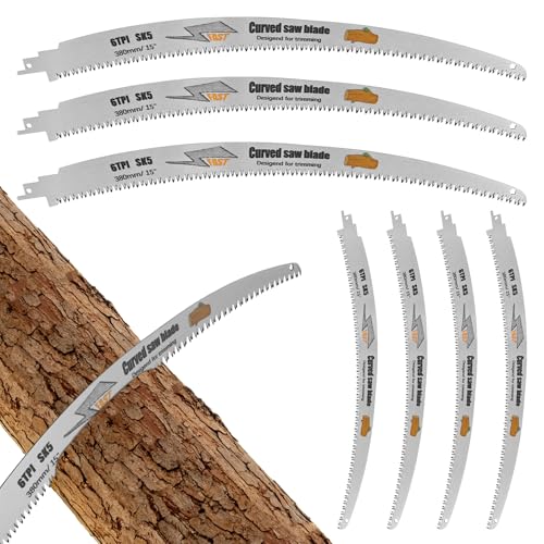 8 Stück Säbelsägeblätter mit Japanischen Zähnen 6TPI Sägeblätter Säbelsäge 380mm Säbelsäge Blätter Reciprosägeblätter zum Beschneiden von Bäumen Holzschneiden von GWCYMYD