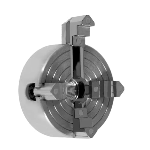 GWGQTELENC 4-Backen-Drehfutter, selbstzentrierendes Drehfutter aus Legierung, Schraubenschlüssel und Pleuelstange, Zubehör for Drehmaschinen von GWGQTELENC