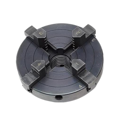 GWGQTELENC 4-Zoll-Drehfutter for Holzdrehmaschinen, multifunktional, 4 Backen, selbstzentrierendes Werkzeug, Zubehör for Heimwerker(M33x3.5) von GWGQTELENC